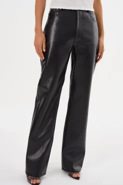 Clearance LAMARQUE DEMORA | Recycled Leather Pants Black