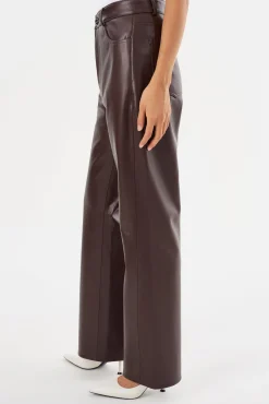 Hot LAMARQUE DEMORA | Recycled Leather Pants Mahogany