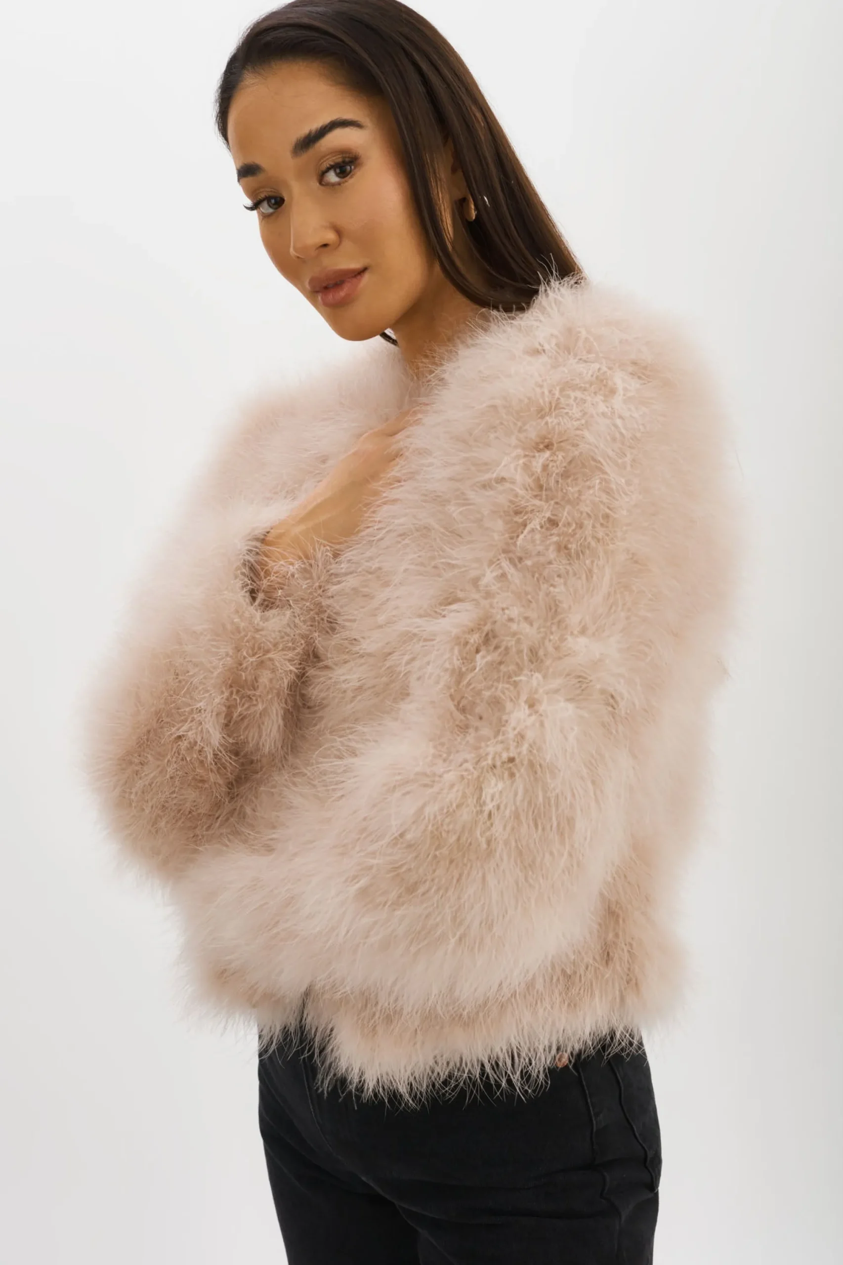 New LAMARQUE DEORA | Feather Jacket Doeskin