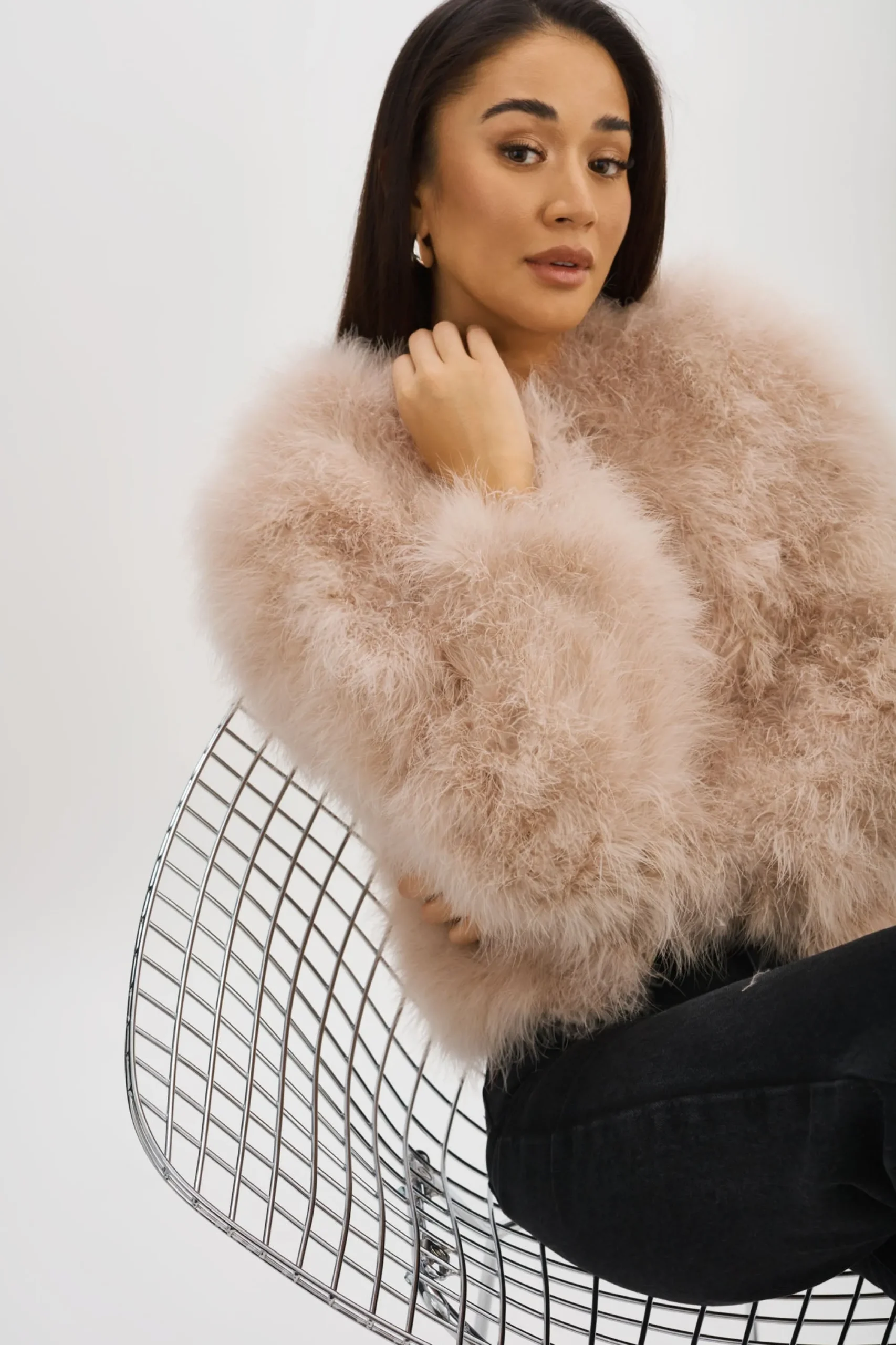 New LAMARQUE DEORA | Feather Jacket Doeskin