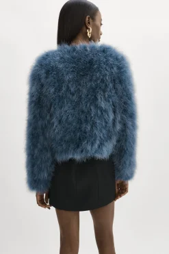 Shop LAMARQUE DEORA | Feather Jacket Smoked Blue