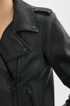 Shop LAMARQUE DONNA | Iconic Leather Biker Jacket Black Black