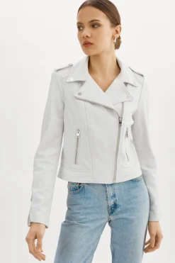 Best Sale LAMARQUE DONNA | Iconic Leather Biker Jacket White