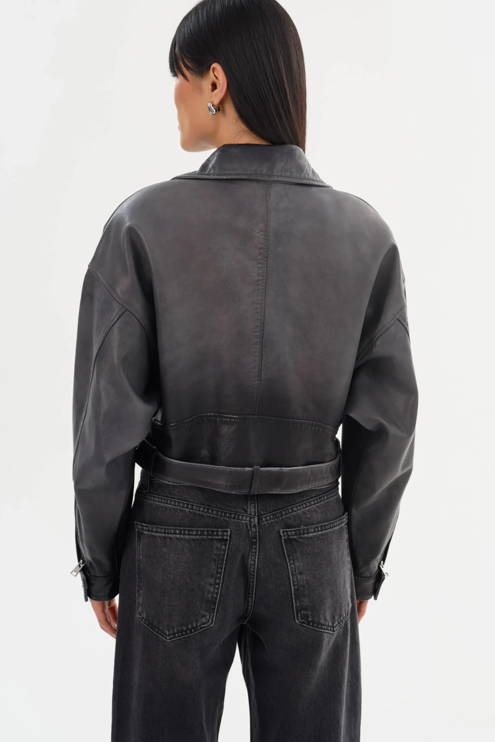 Discount LAMARQUE DYLAN | 80's Leather Biker Jacket Black Shadow