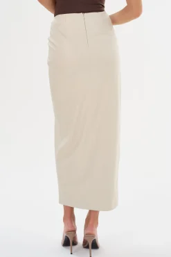 Cheap LAMARQUE EILEEN | Faux Leather Maxi Skirt Bone