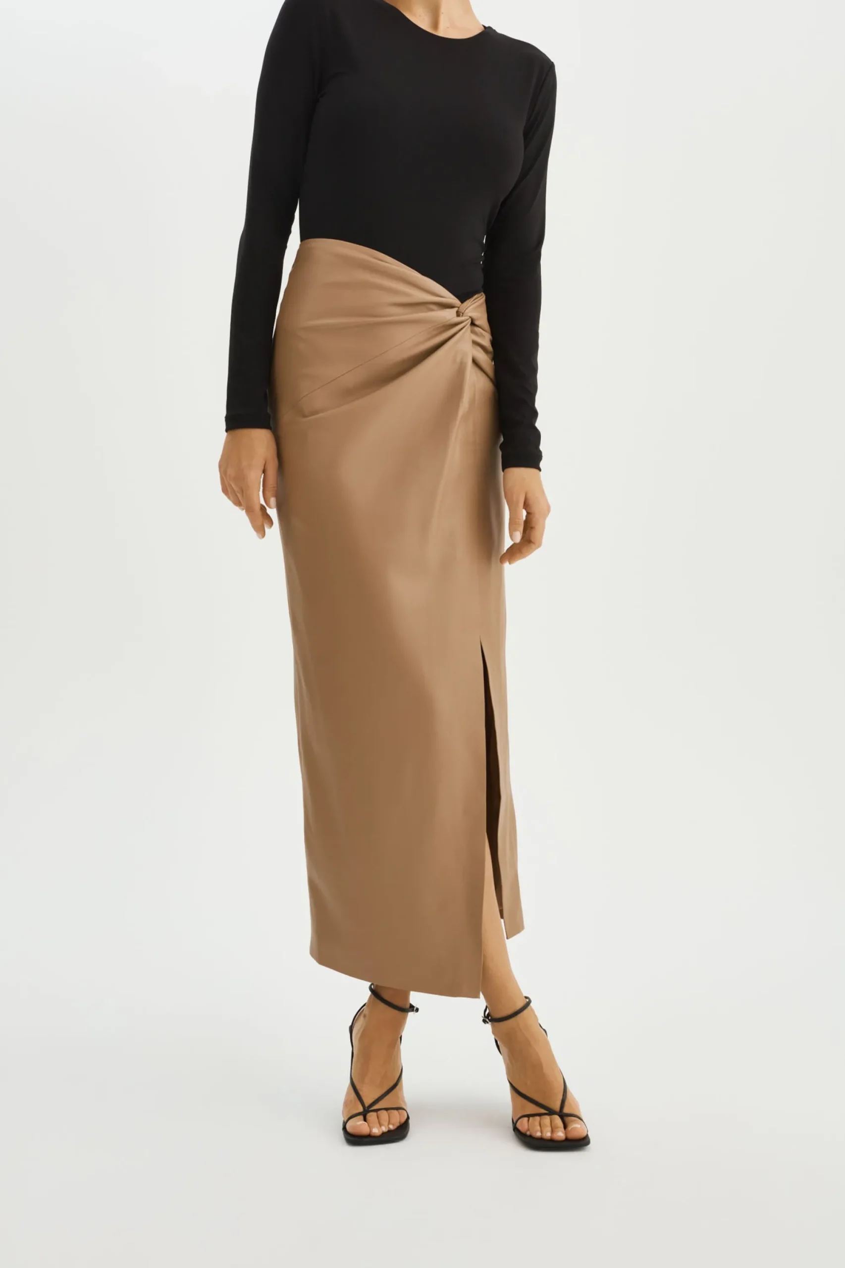 Best LAMARQUE EILEEN | Faux Leather Maxi Skirt Mocha