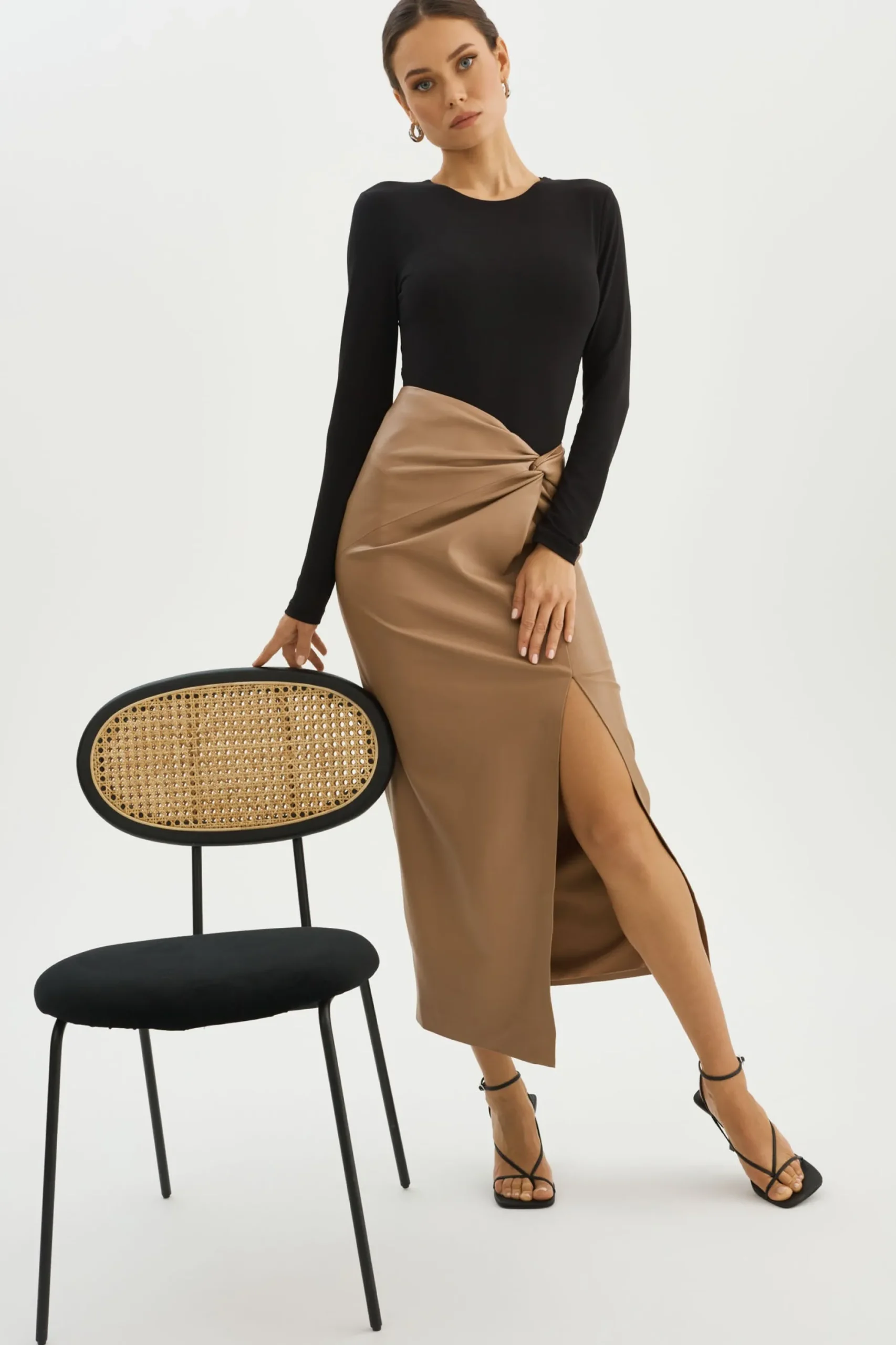Best LAMARQUE EILEEN | Faux Leather Maxi Skirt Mocha