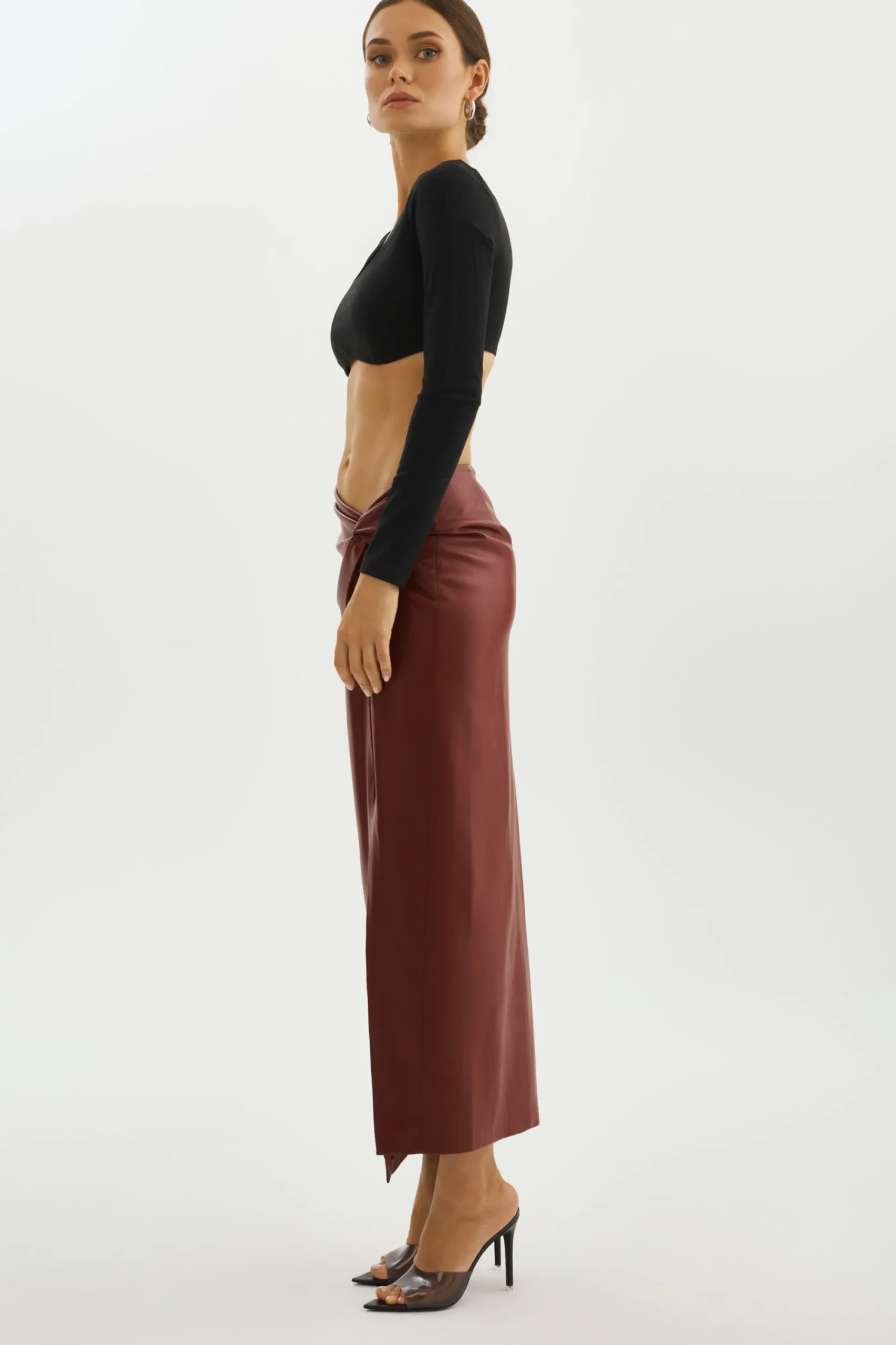 Cheap LAMARQUE EILEEN | Faux Leather Maxi Skirt SYRAH