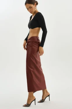 Cheap LAMARQUE EILEEN | Faux Leather Maxi Skirt SYRAH