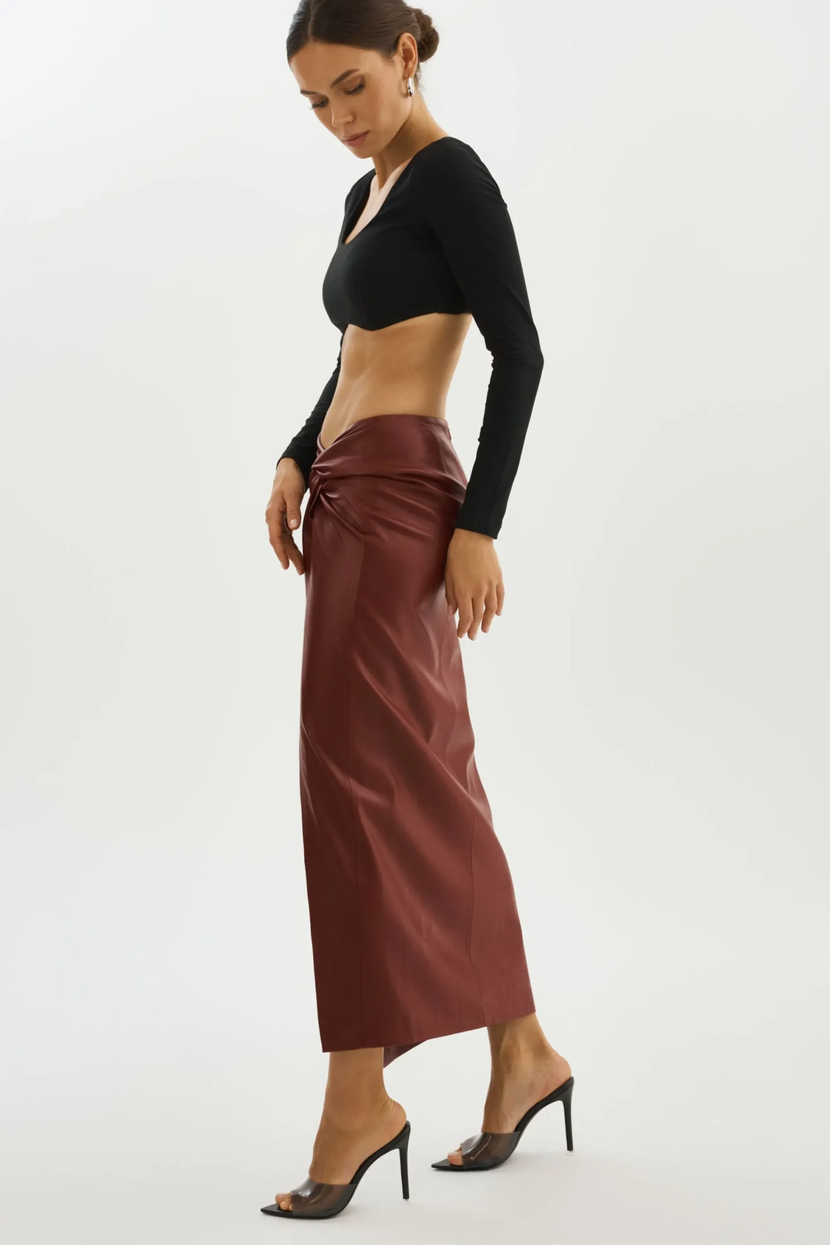Cheap LAMARQUE EILEEN | Faux Leather Maxi Skirt SYRAH