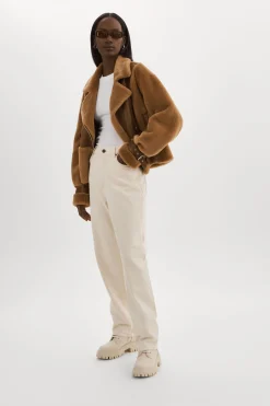 Clearance LAMARQUE ELODY | Faux Fur Jacket Mocha/Brown