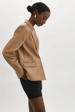 Sale LAMARQUE ELZA | Leather Blazer MOCHA
