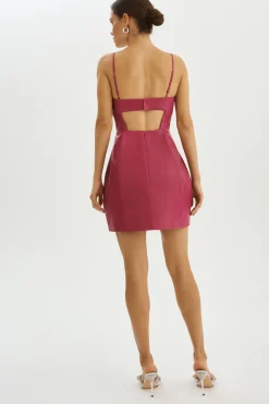 Outlet LAMARQUE EMELA | Leather Dress Lilac Rose