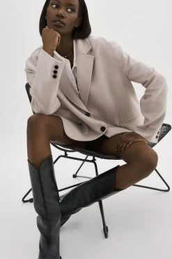 Best LAMARQUE ENNIS | Oversized Wool Blazer Feather Grey