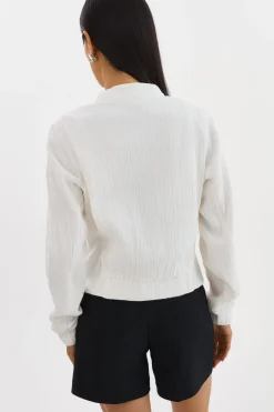 Cheap LAMARQUE ENRICA | Cotton Bomber Jacket Off White