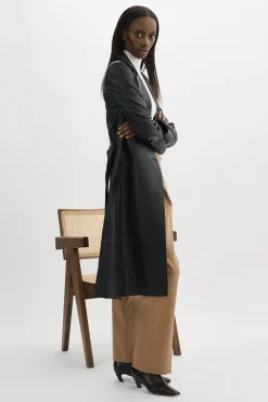 Best LAMARQUE ERMA | Leather Trench Coat Black