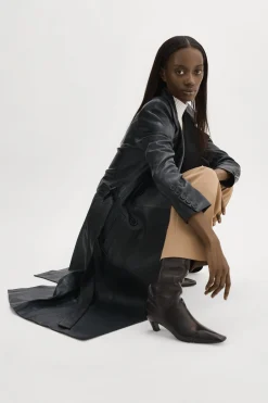 Best LAMARQUE ERMA | Leather Trench Coat Black