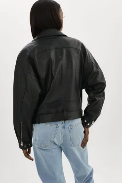 Cheap LAMARQUE ESTIA | Leather Biker Jacket Black