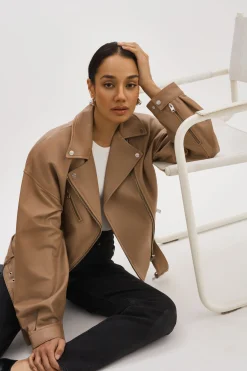 Flash Sale LAMARQUE ESTIA | Leather Biker Jacket MOCHA
