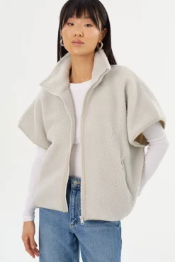 Discount LAMARQUE EUDORA | Polar Fleece Vest Light Grey