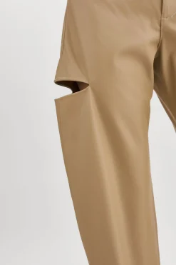 Sale LAMARQUE FALEEN | Faux Leather Loose Pants Wheat