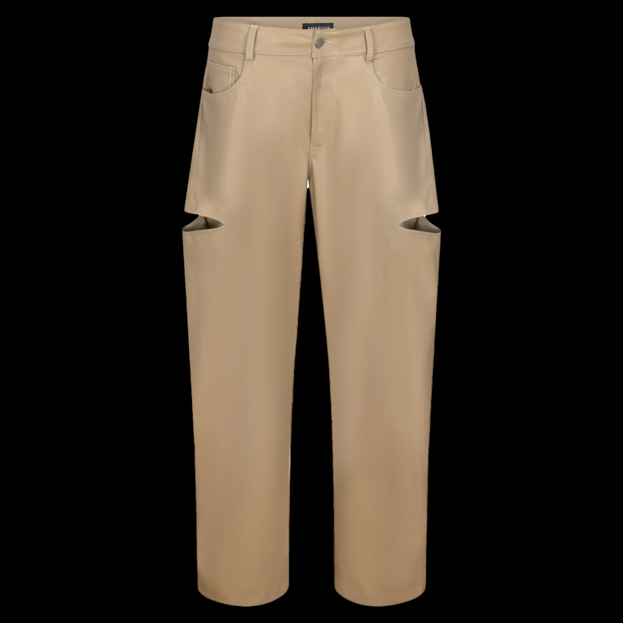 Sale LAMARQUE FALEEN | Faux Leather Loose Pants Wheat