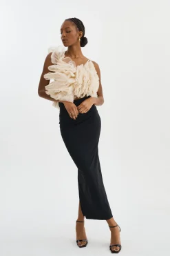 Flash Sale LAMARQUE FELETA | Ruffle Tulle Top Light Beige