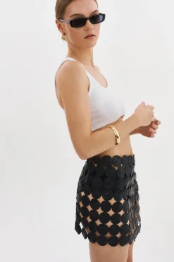 Shop LAMARQUE FENNA | Multi Circle Mini Skirt Black