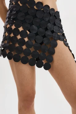 Shop LAMARQUE FENNA | Multi Circle Mini Skirt Black