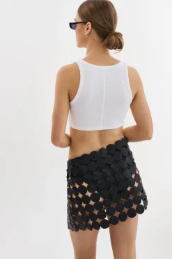 Shop LAMARQUE FENNA | Multi Circle Mini Skirt Black