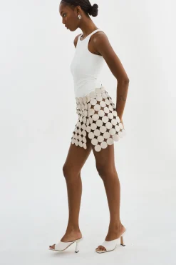 Best Sale LAMARQUE FENNA | Multi Circle Mini Skirt Bone