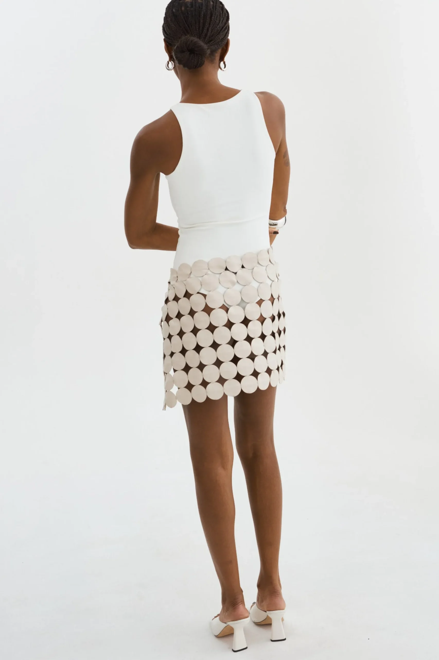 Best Sale LAMARQUE FENNA | Multi Circle Mini Skirt Bone