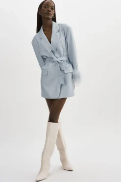 Cheap LAMARQUE GALIA | Feather Trim Blazer Baby Blue