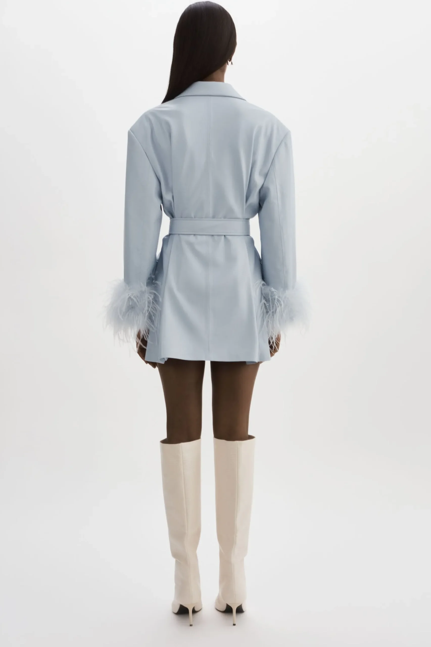 Cheap LAMARQUE GALIA | Feather Trim Blazer Baby Blue