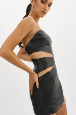 Shop LAMARQUE GARBINA | Leather Dress Black