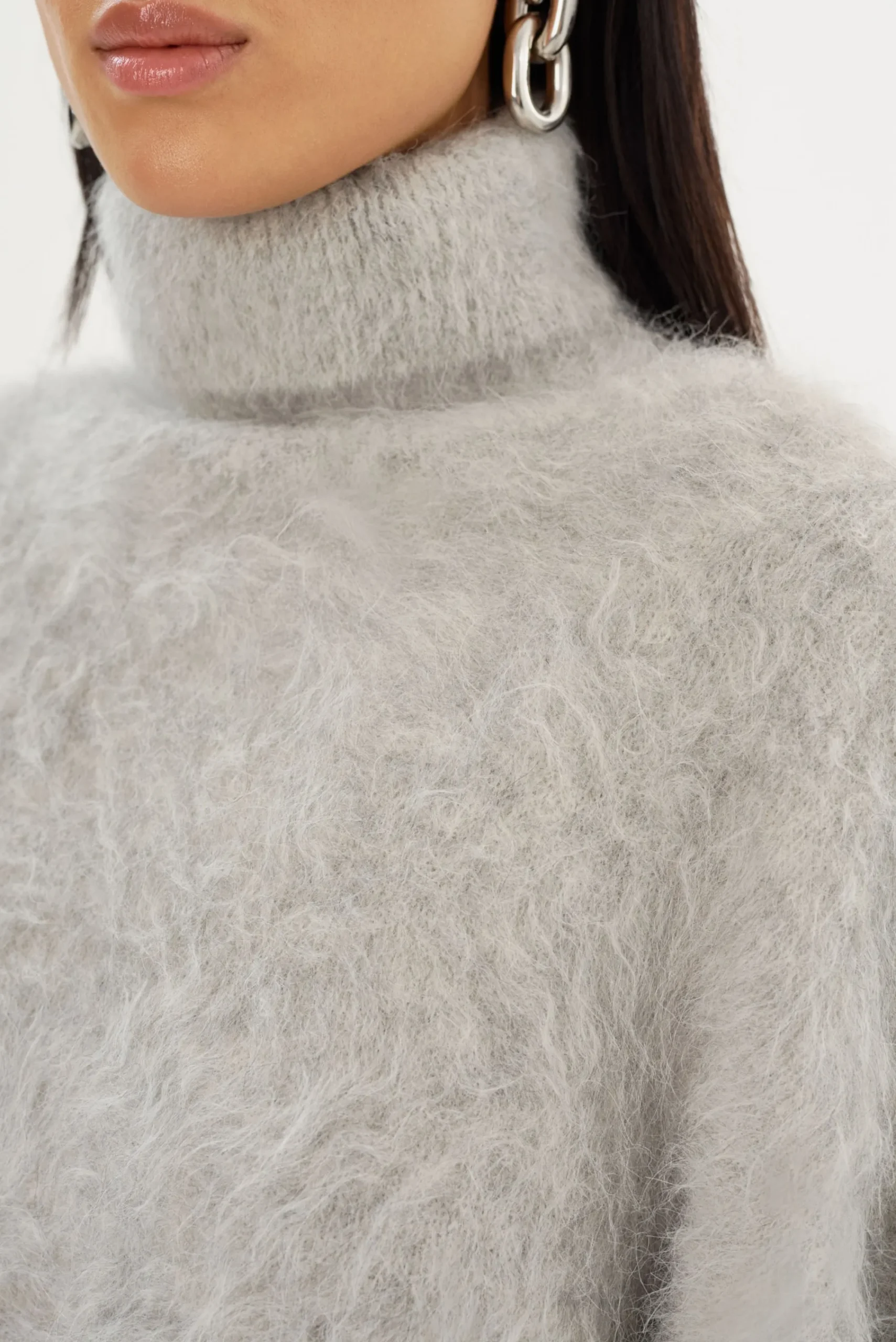 Online LAMARQUE GARCELLE | Wool Turtleneck Sweater Heather Grey