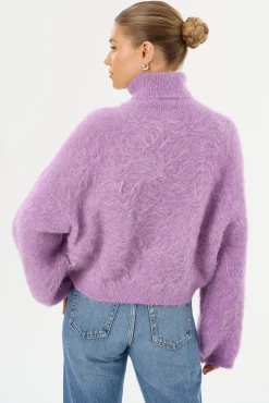 Hot LAMARQUE GARCELLE | Wool Turtleneck Sweater Lavender Mauve