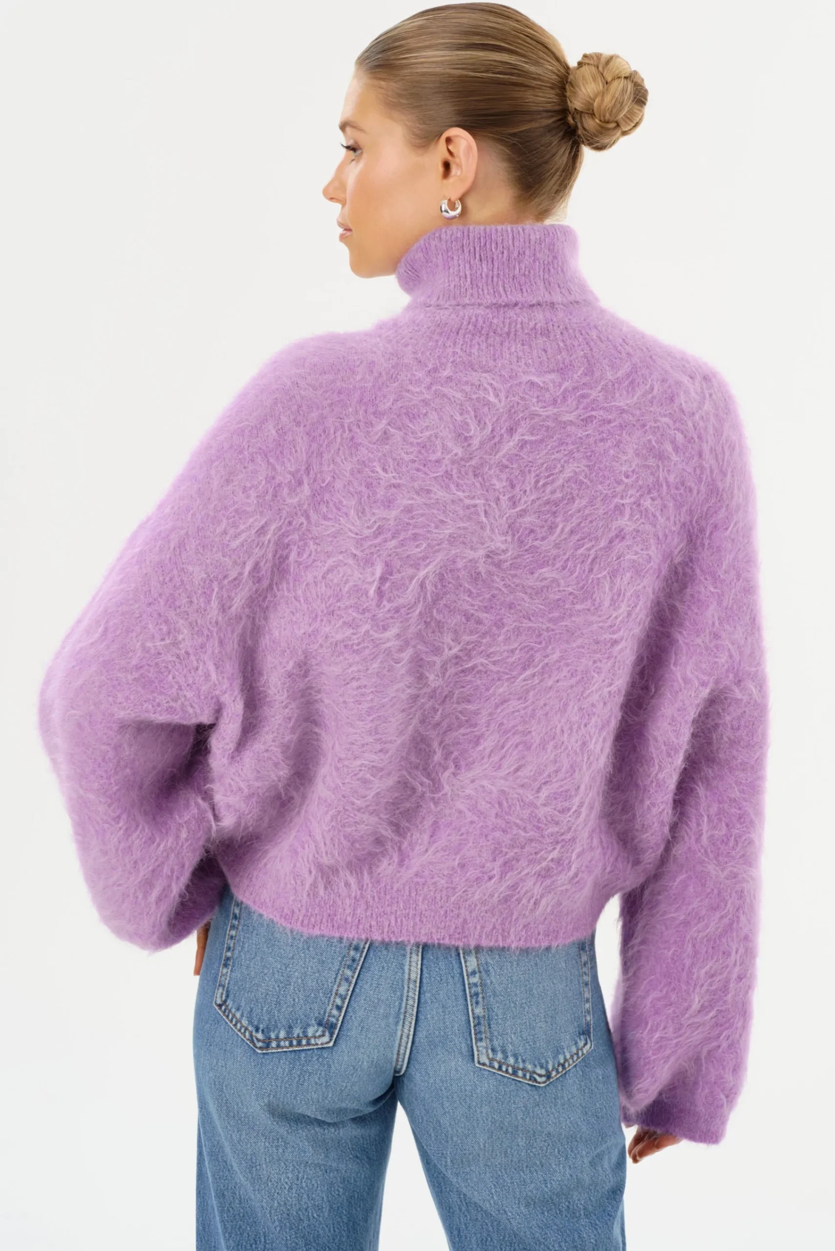 Hot LAMARQUE GARCELLE | Wool Turtleneck Sweater Lavender Mauve