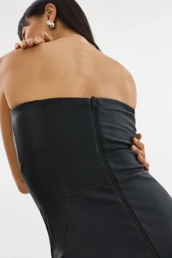 Hot LAMARQUE HAILEY | Leather Tube Dress Black