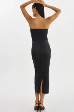 Hot LAMARQUE HAILEY | Leather Tube Dress Black