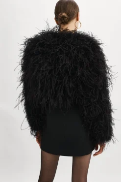 Best LAMARQUE HALLIE | Ostrich Feather Jacket Black