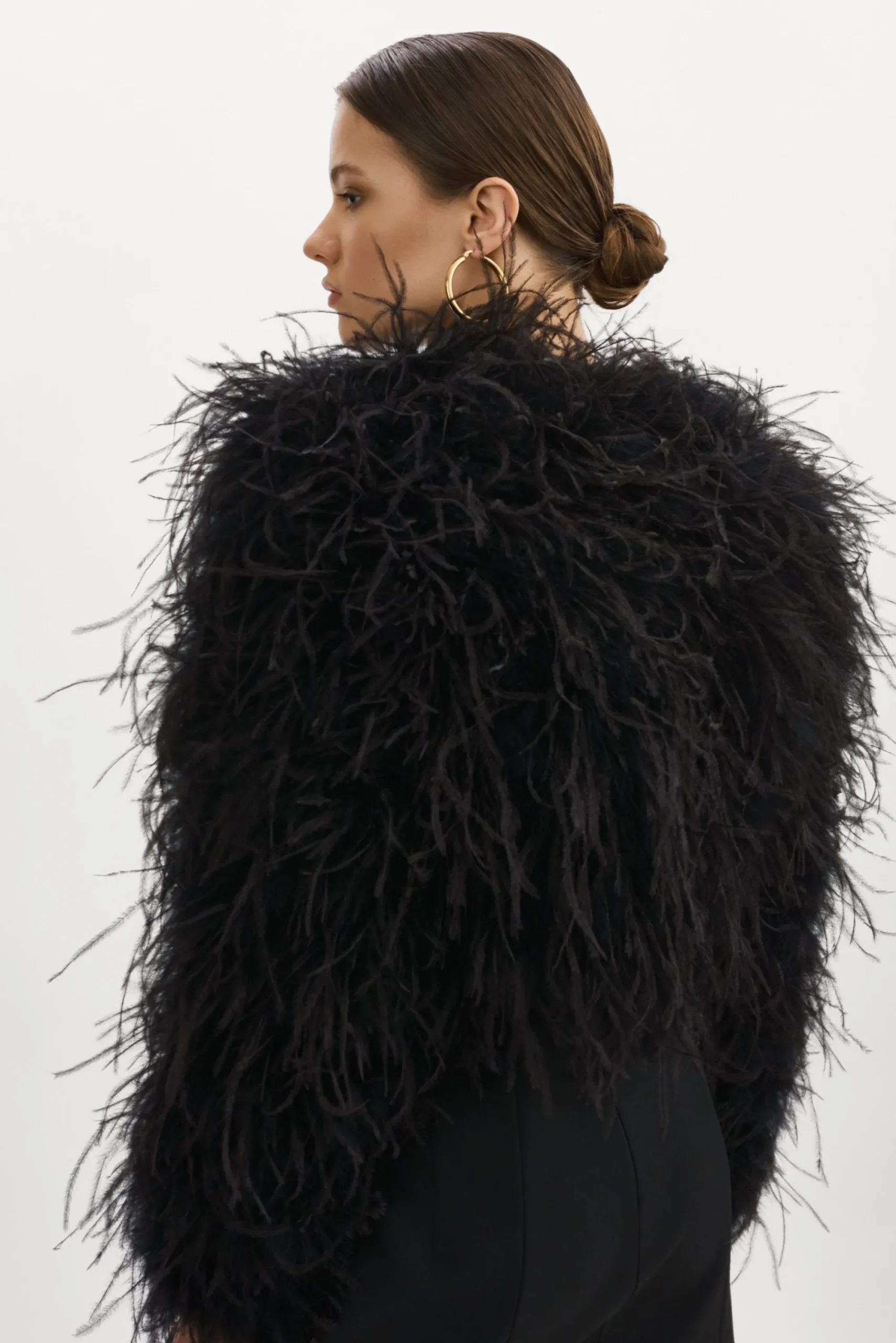 Best LAMARQUE HALLIE | Ostrich Feather Jacket Black