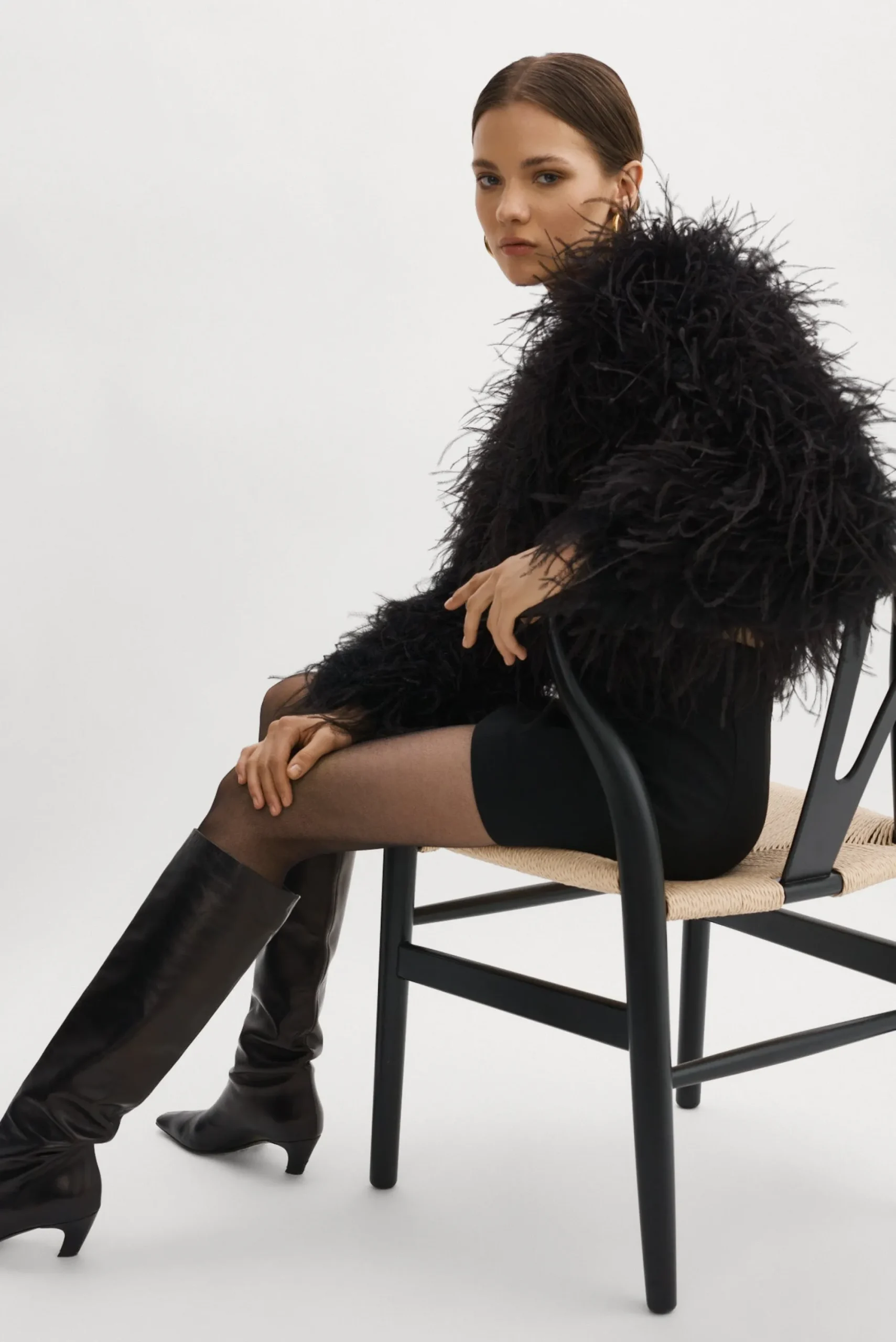 Best LAMARQUE HALLIE | Ostrich Feather Jacket Black