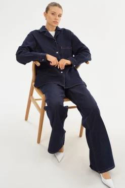 Sale LAMARQUE HAYA D | Denim Shacket Dark Indigo