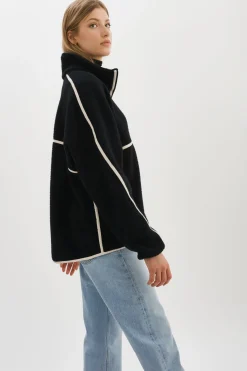 Discount LAMARQUE HELSA | Polar Fleece Pullover Black/Ivory
