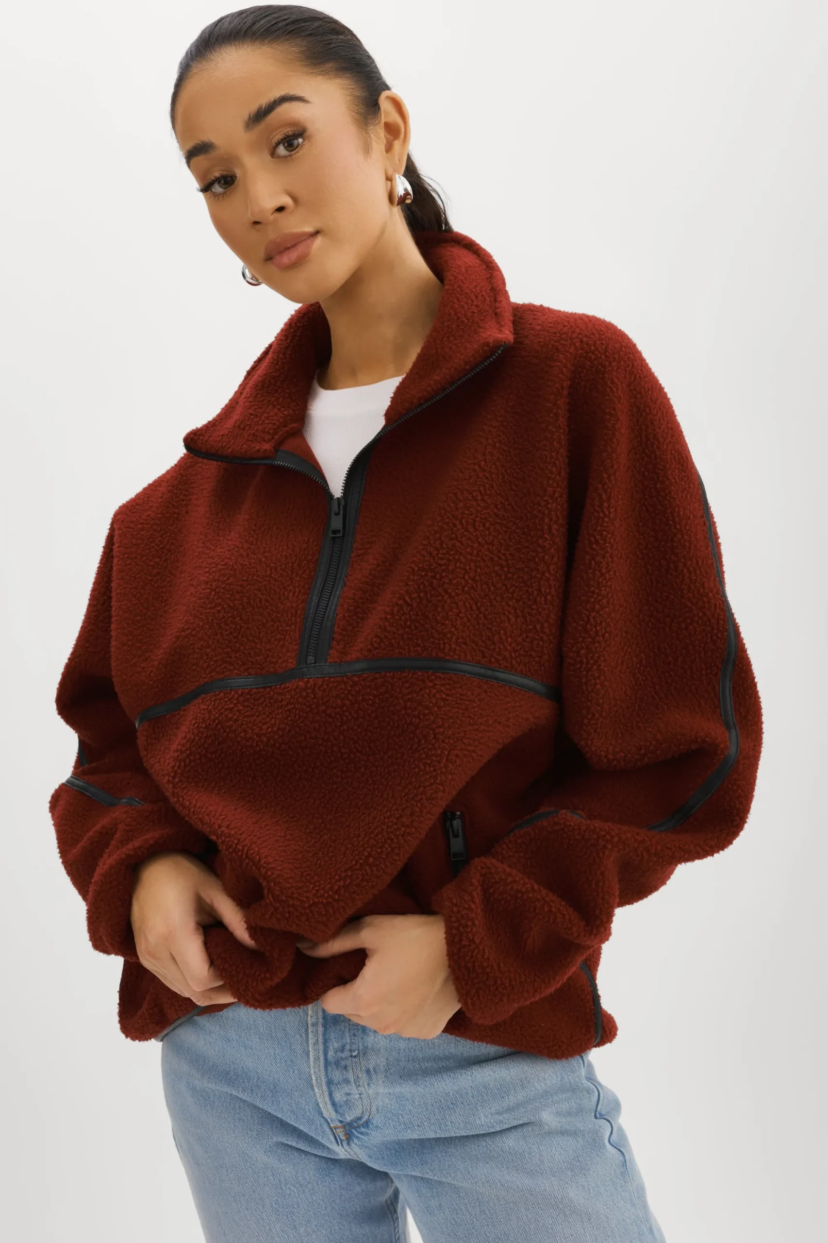 Best LAMARQUE HELSA | Polar Fleece Pullover Syrah