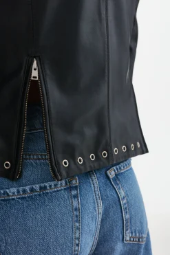 Fashion LAMARQUE IDETTA | Leather Biker Jacket Black