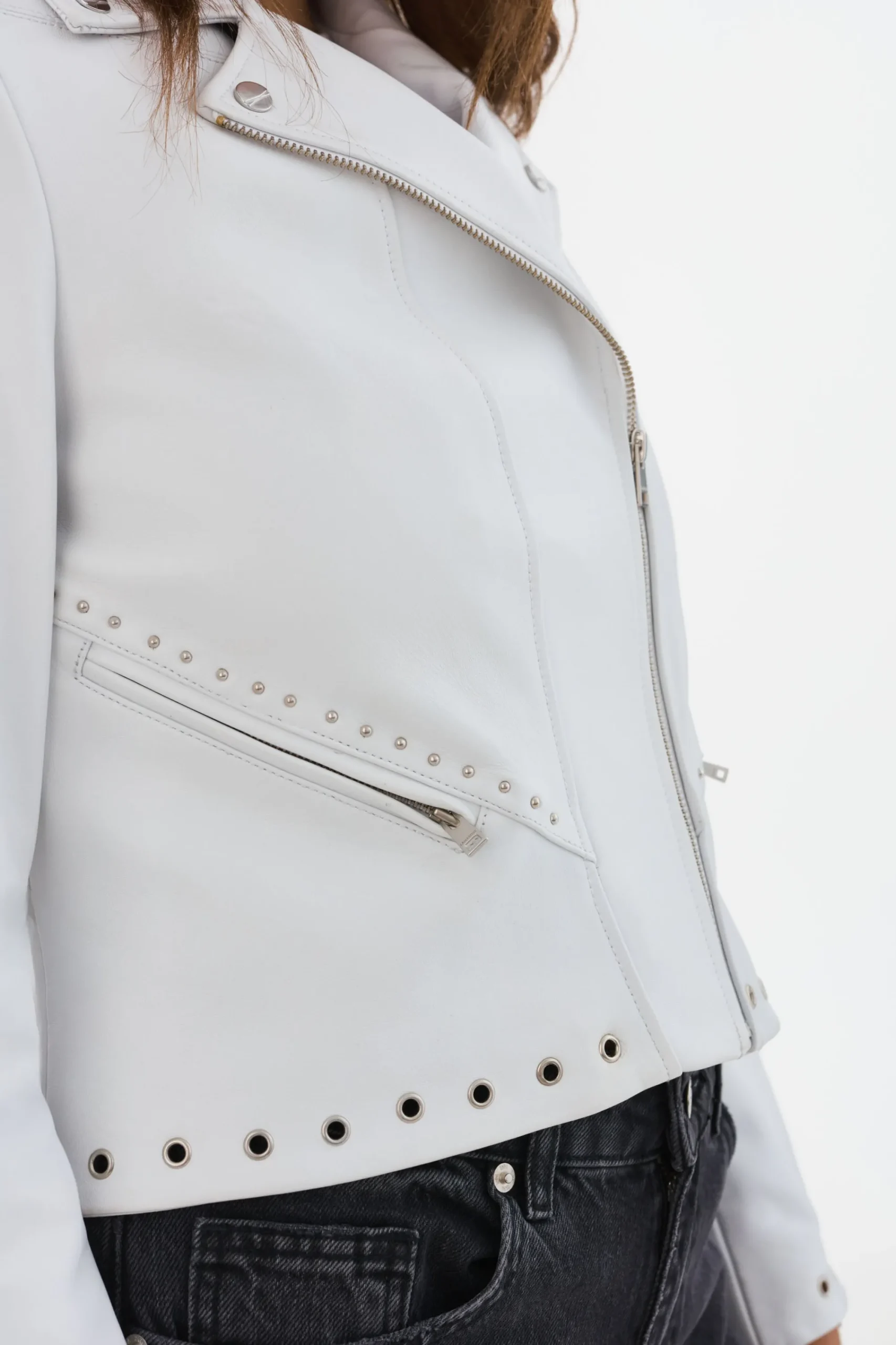 Store LAMARQUE IDETTA | Leather Biker Jacket White