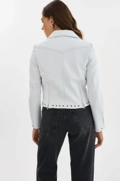 Store LAMARQUE IDETTA | Leather Biker Jacket White
