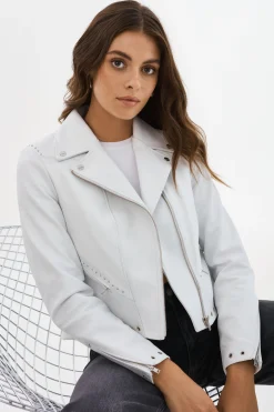 Store LAMARQUE IDETTA | Leather Biker Jacket White